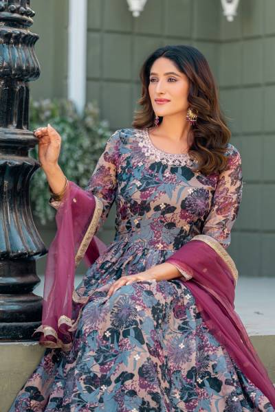 DF 3 BY DANI CREATION DESIGNER SILK GOWN WHOLESALER IN INDIA